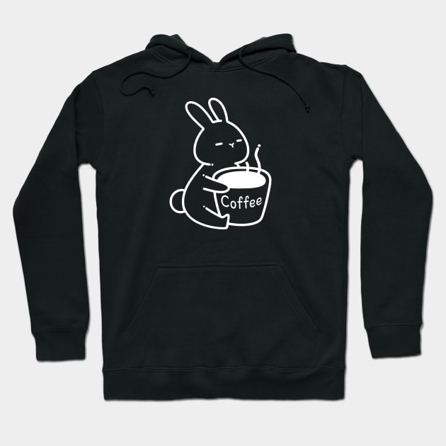 Coffee Lover Bunny | Coffee Lover Gifts | Kawaii Designs | Handmade Illustrations by Atelier Serakara Hoodie by Atelier Serakara